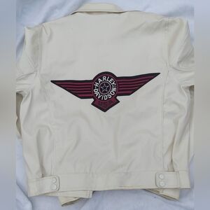 Rave Cream Jacket with Harley Davidson Logo
